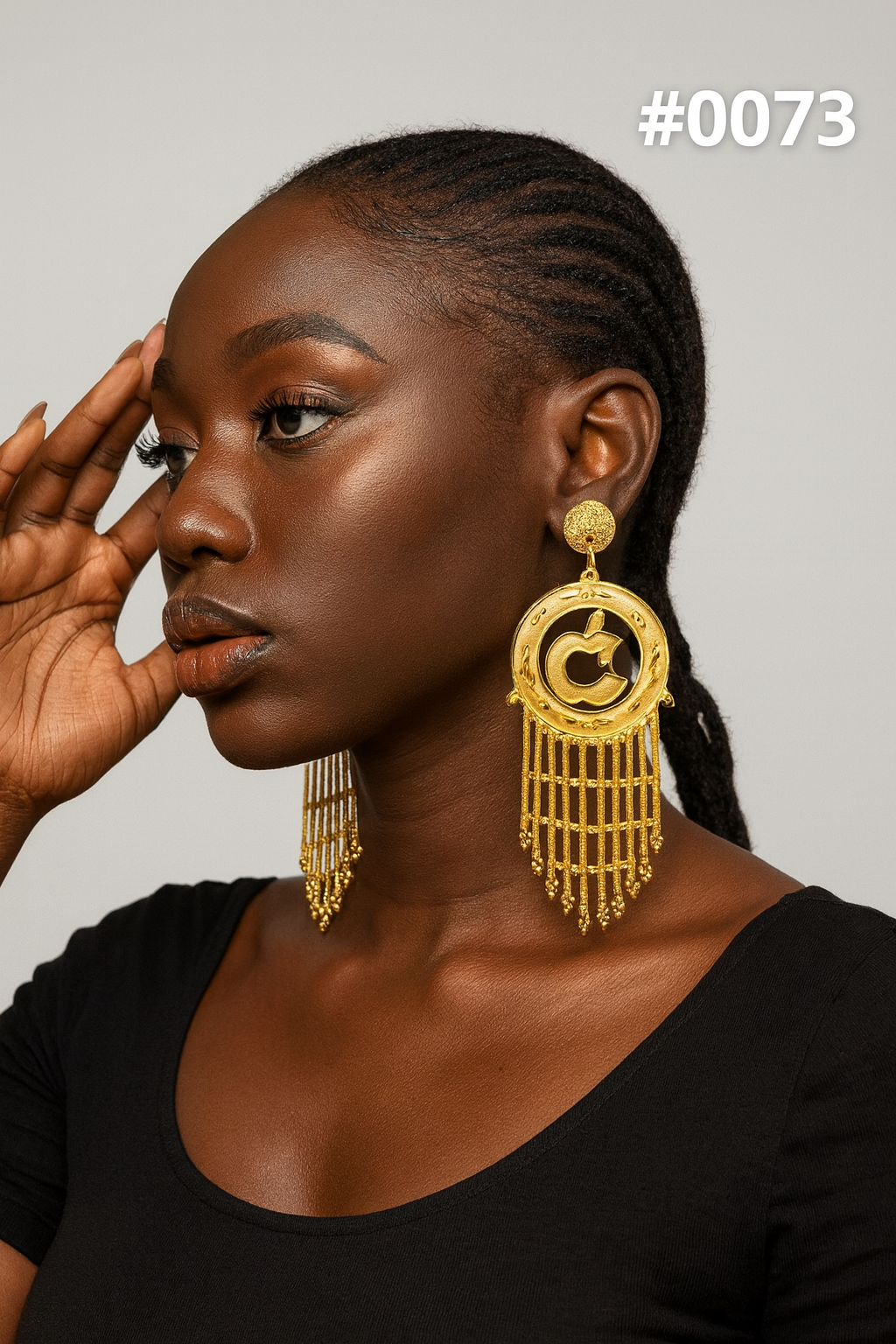 PMJ Handmade Fashionable Indian Real Gold Plated Designer Earrings Casual wear style MODEL : 73