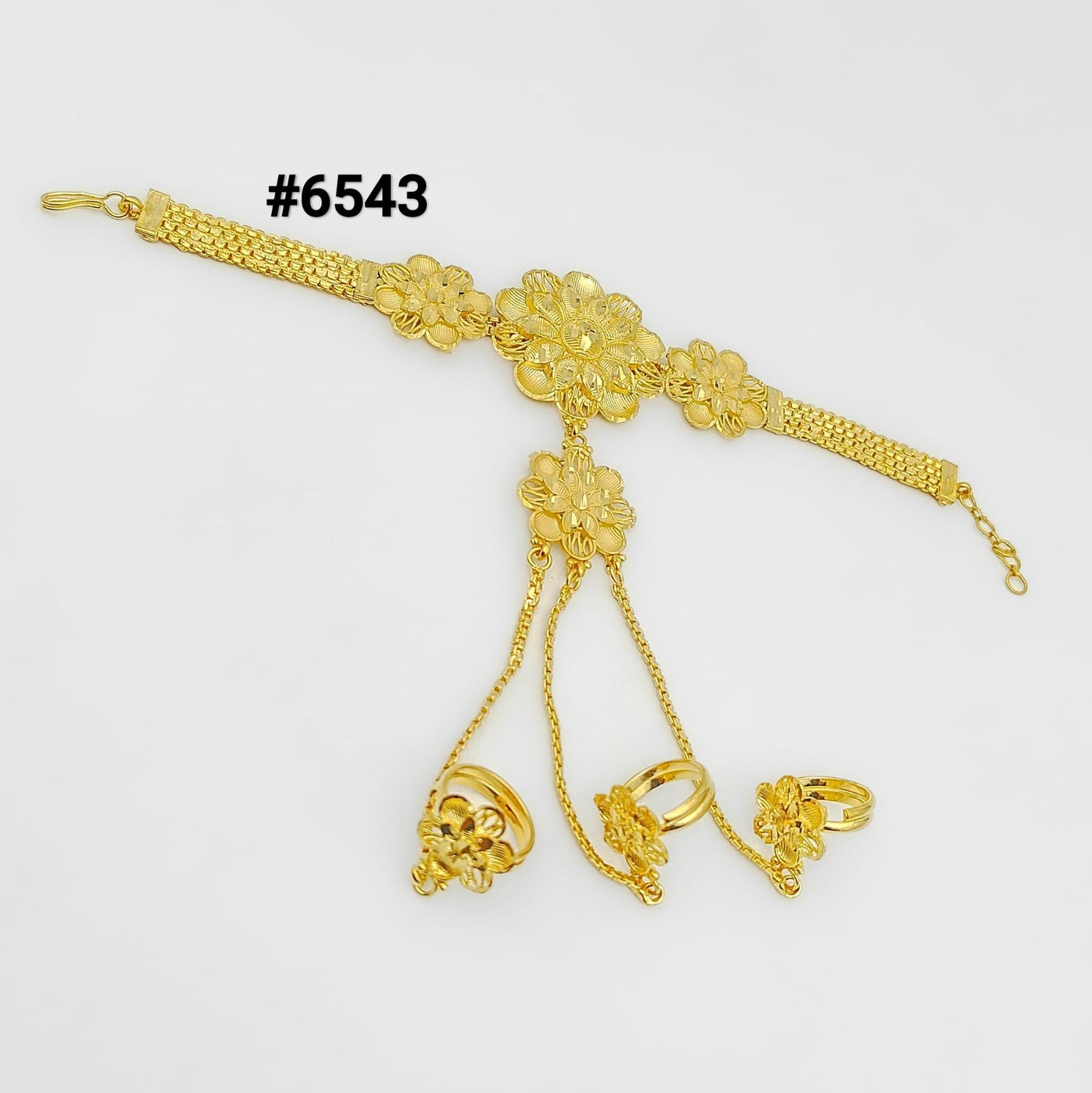 Gold Plated Hand Bracelet - Hathpan , PMJ Model No : 6543