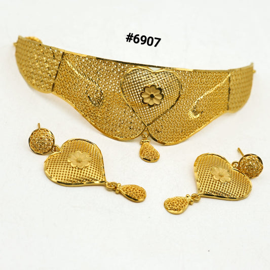 Gold Plated Small Necklace Set PMJ Model No : 6907