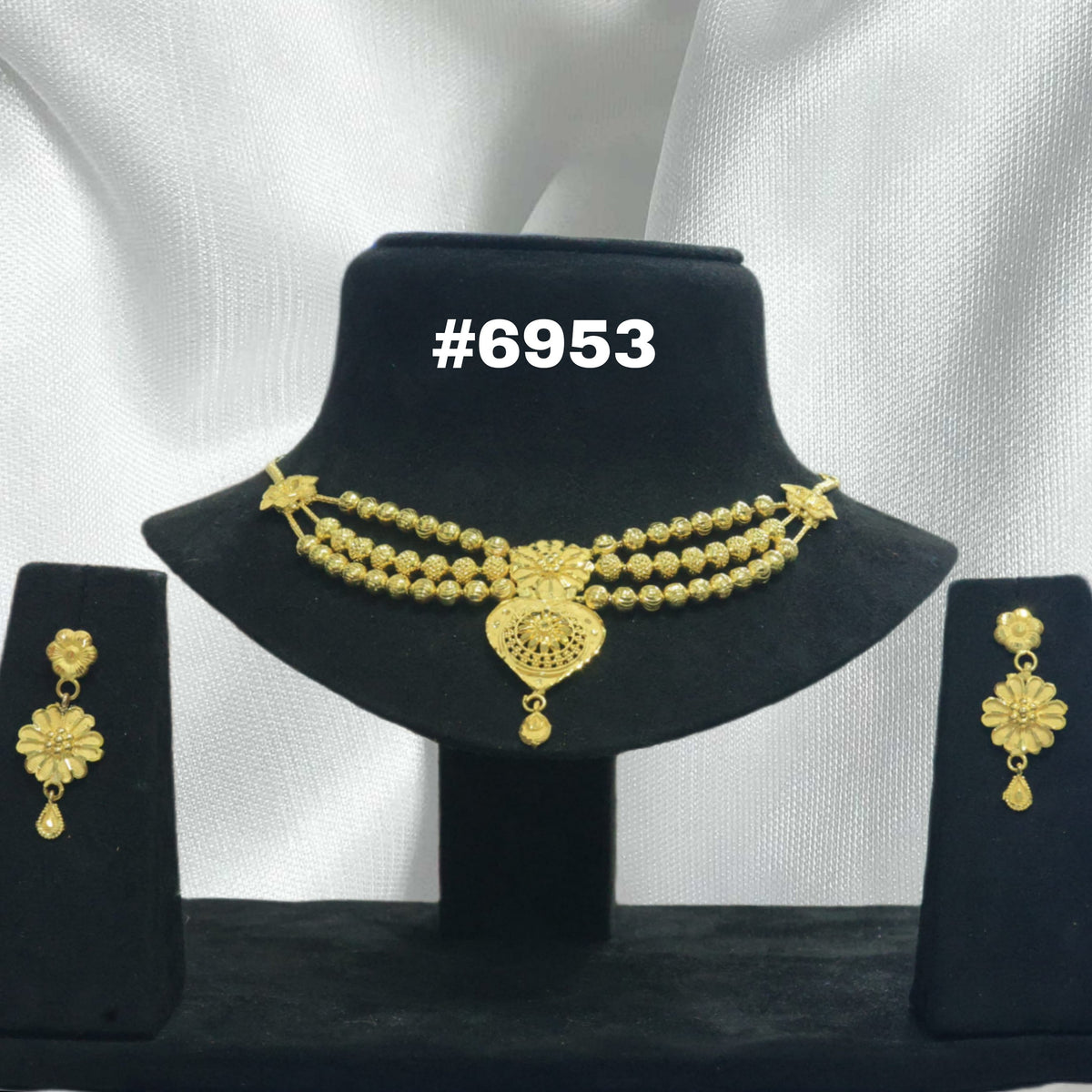 Gold Plated Short Necklaces, PMJ Model No : 6953