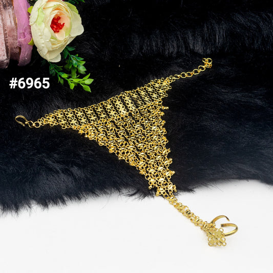 Gold Plated Hand Bracelet - Hathpan , PMJ Model No : 6965