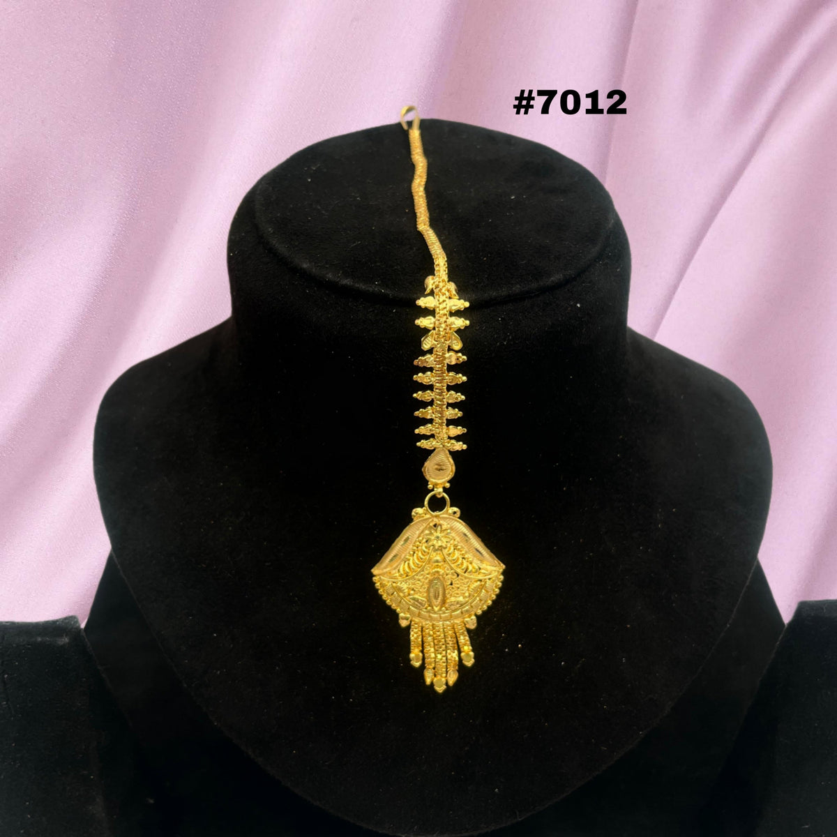 Gold Plated Jewellery, Maang Tika PMJ Model No : 7012
