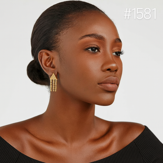 PMJ Exclusive Gold Plated Beautiful Earrings Set Junk Jewelry Sale MODEL : 1581