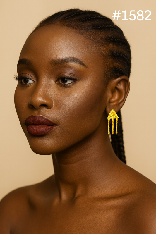 PMJ Lavish Mint Gold Plated Beautiful Earrings Set Junk Jewelry Sale MODEL : 1582