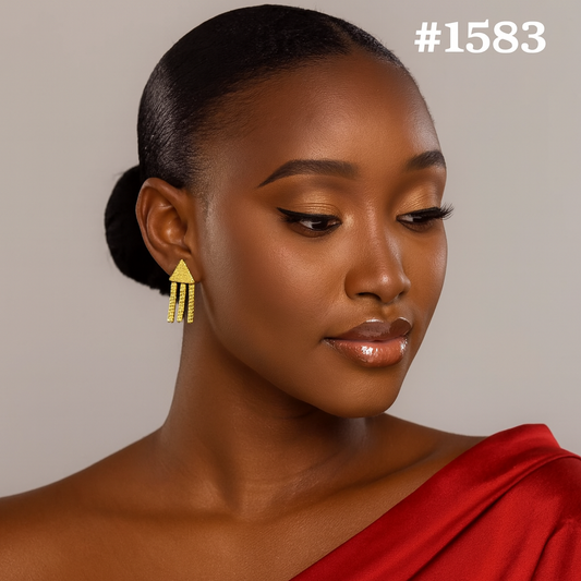 PMJ Traditional Gold Plated Beautiful Earrings Set Junk Jewelry Sale MODEL : 1583