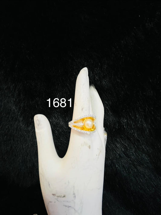 Charming Gold Plated Beautiful Big Finger Ring Stud Jewelry Sale MODEL : 1681