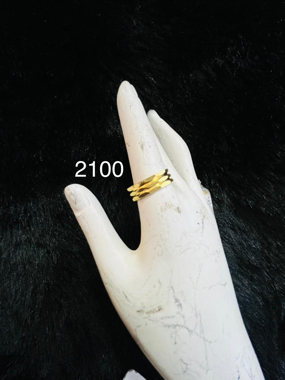 Gold Plated Fancy Small Finger Rings Colorful MODEL : 2100