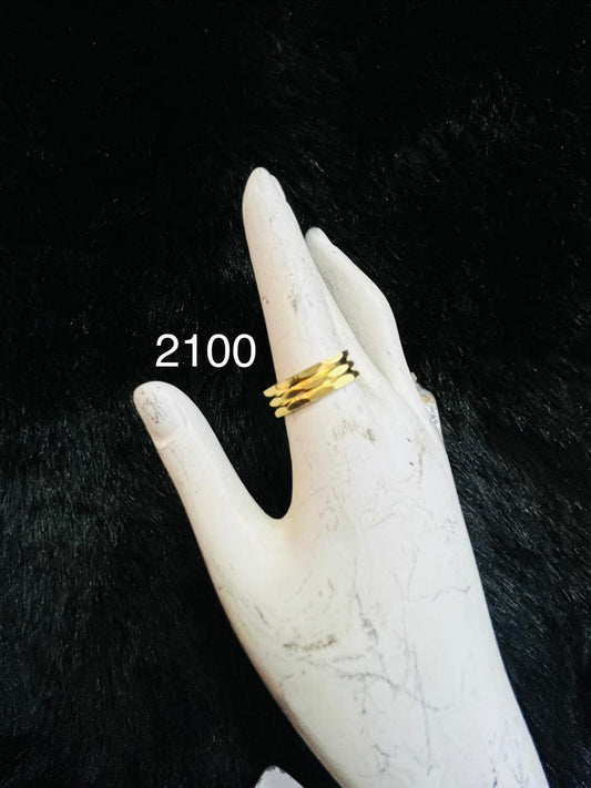 Gold Plated Fancy Small Finger Rings Colorful MODEL : 2100