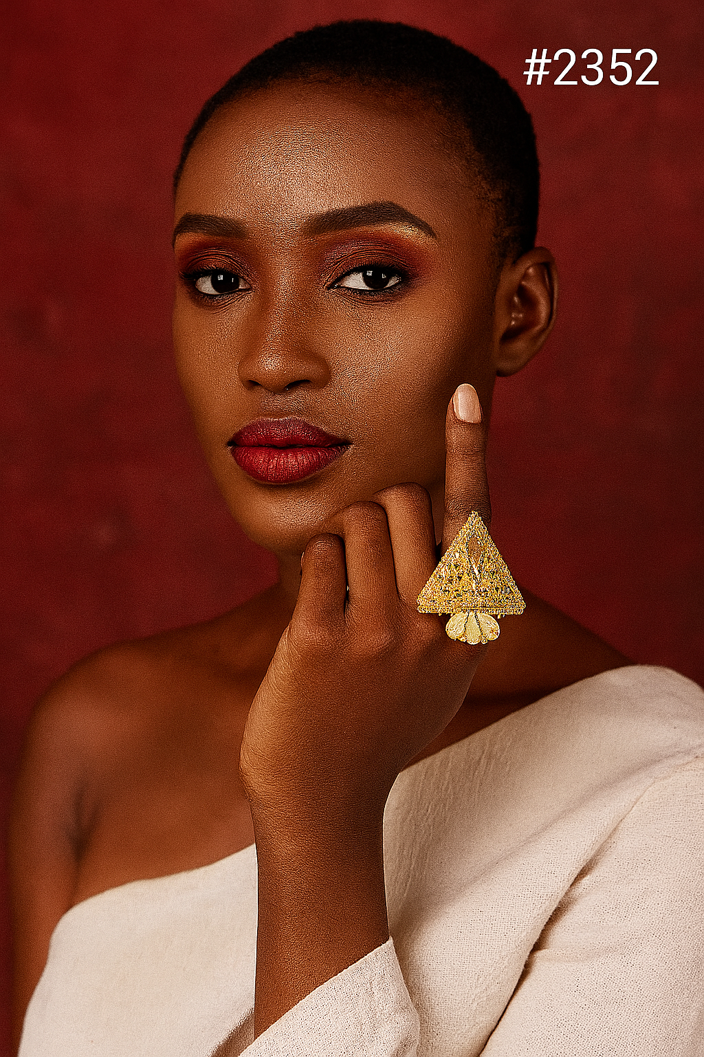 Gold Plated Beautiful Stylish Finger Ring MODEL 2352