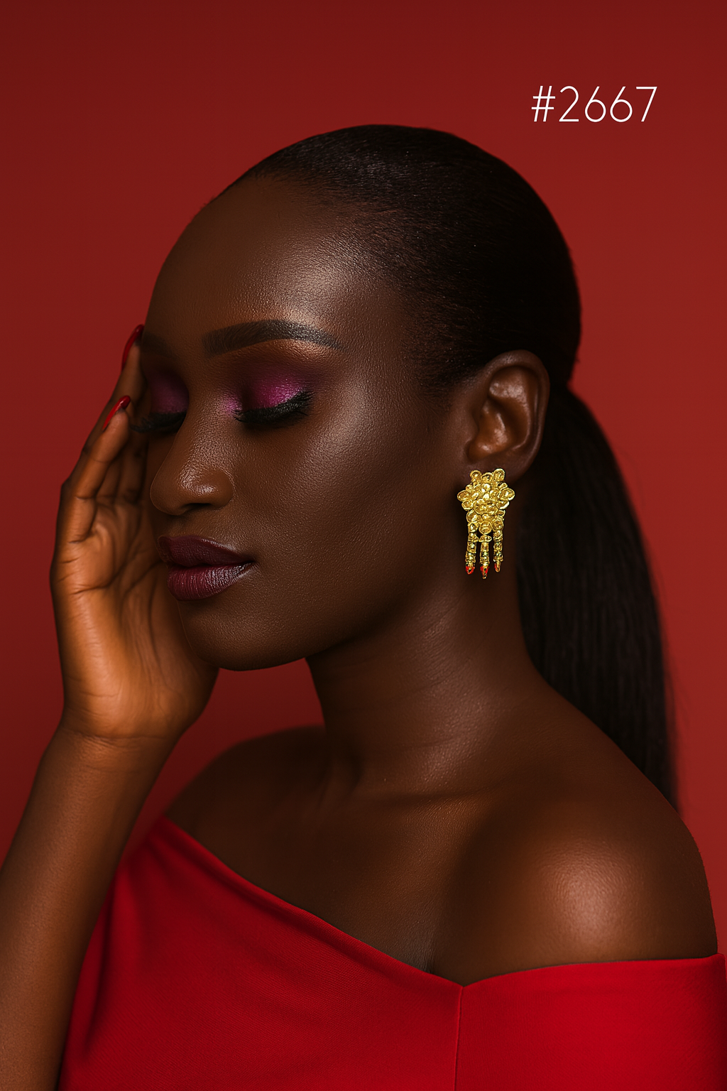 Gold-plated-beautiful-stylish-earrings-model:2667