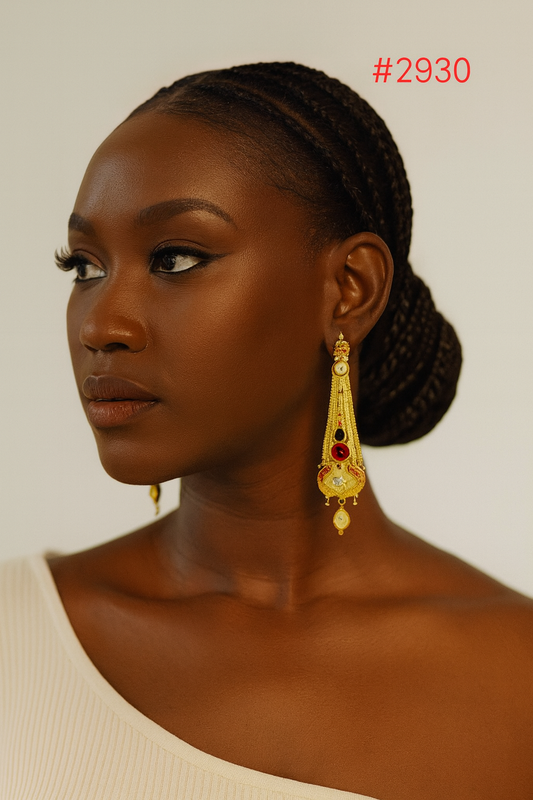 gold-plated-beautiful-stylish-earrings-model:2930