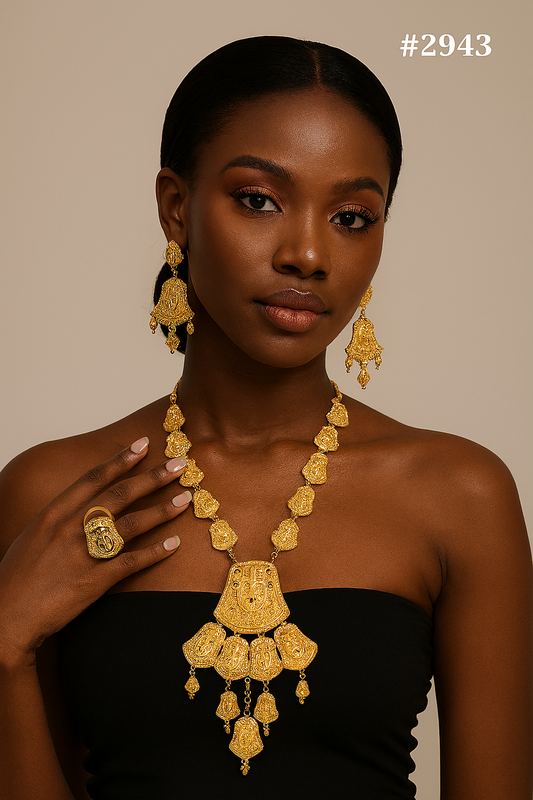 Designer Hand Made Jewelry Long Necklace Set, PMJ Model No: 2943