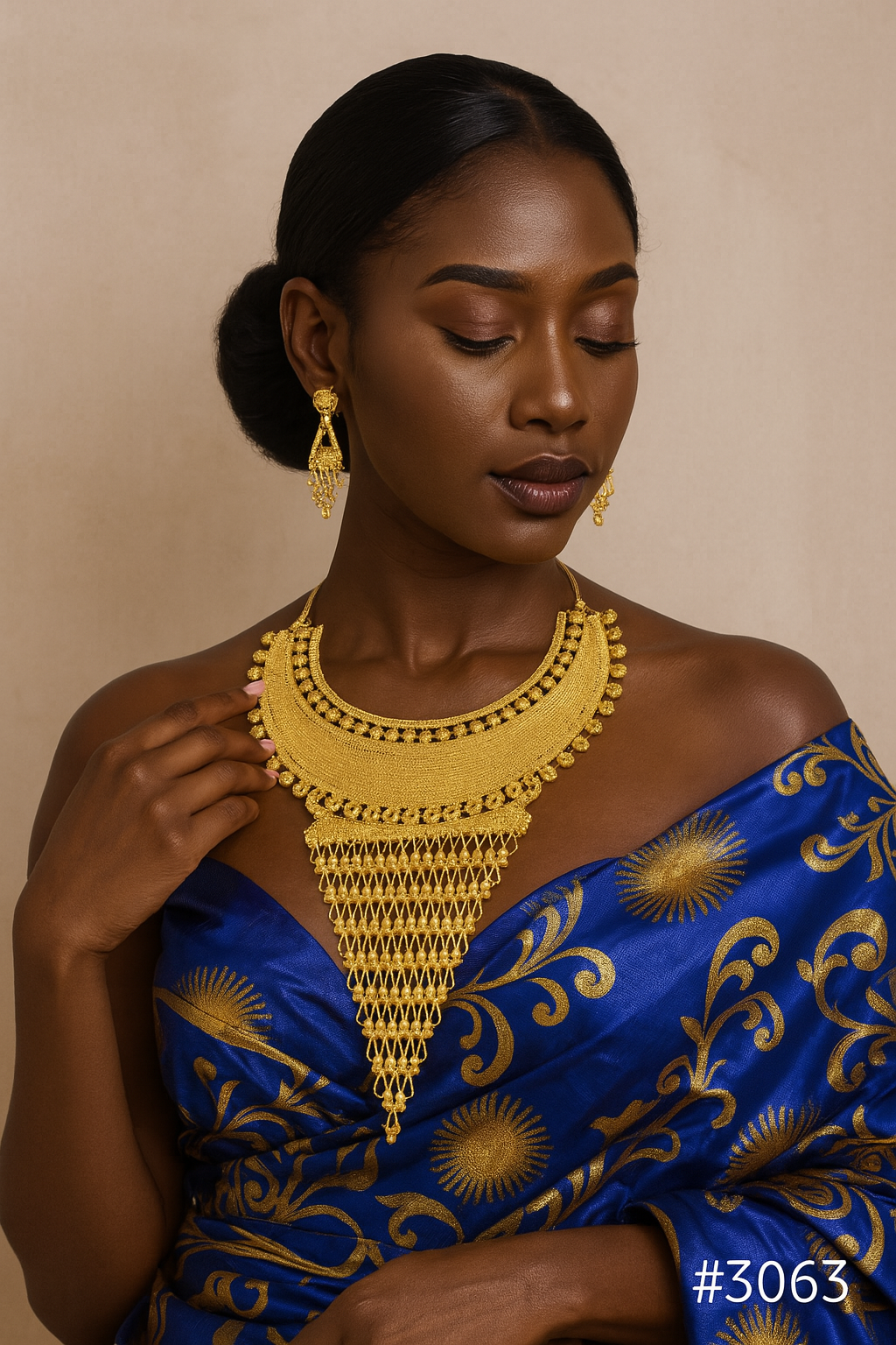 PMJ Beautiful Long Set Necklace Model no. 3063