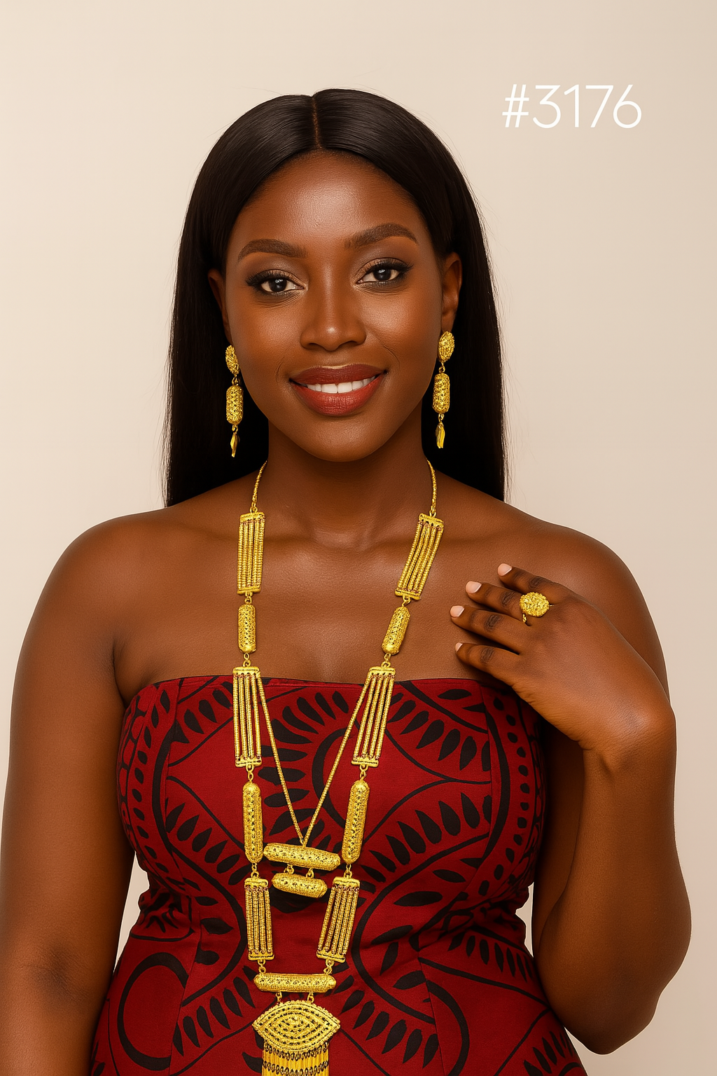 Designer Hand Made Jewelry Long Necklace Set, PMJ Model No: 3176