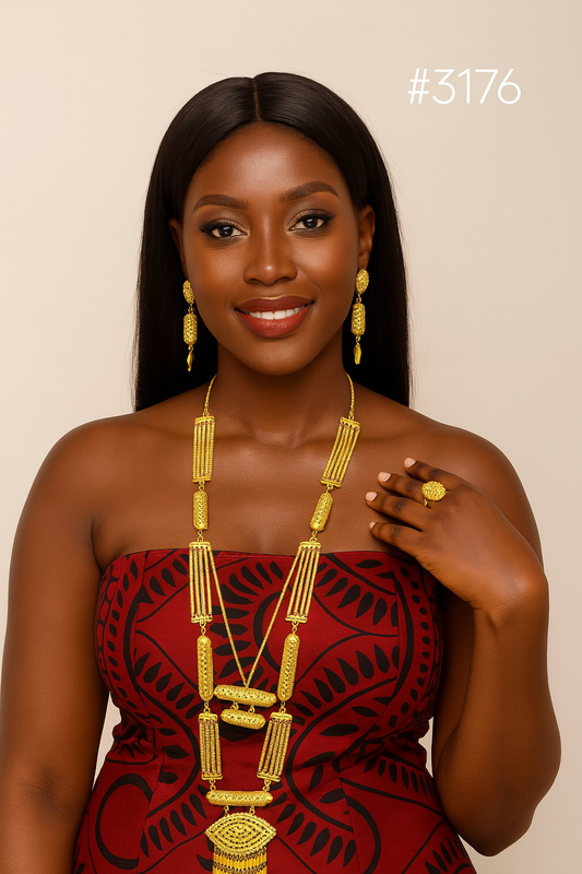 Designer Hand Made Jewelry Long Necklace Set, PMJ Model No: 3176