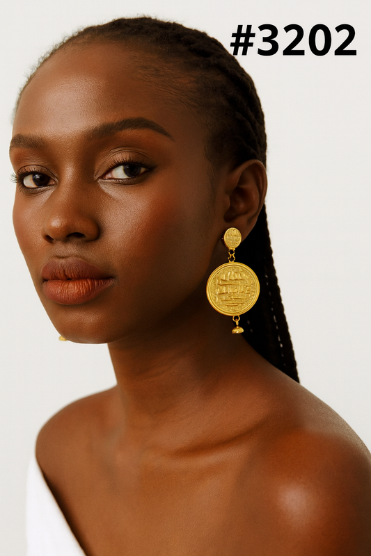 gold-plated-beautiful-stylish-earrings-model: 3202