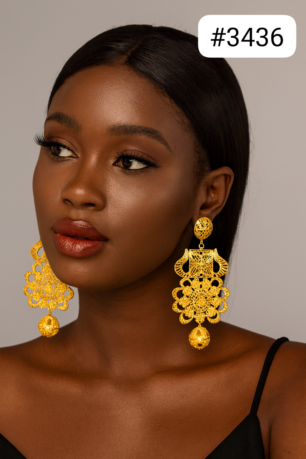 Gold Plated Designer Earrings Combo Finger Ring, PMJ Model No: 3436