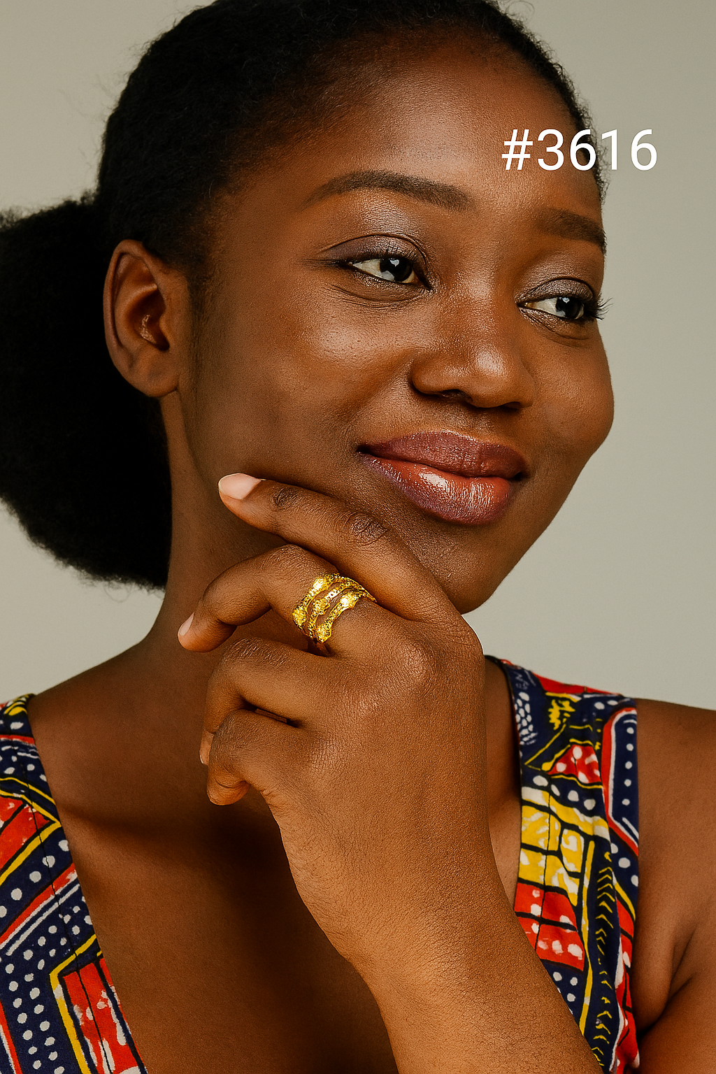 Stylish Gold Plated Ladies Finger Ring, PMJ Model No: 3616