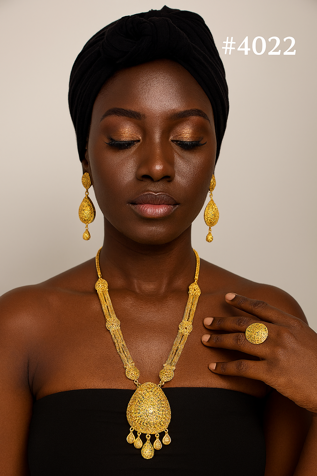 Gold Plated Long Necklaces Set, PMJ Model No: 4022