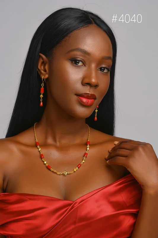 Gold Plated Short Necklace Set, PMJ Model No: 4040