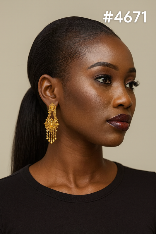 Exclusive Designer Gold Plated Earrings, PMJ Model No: 4671