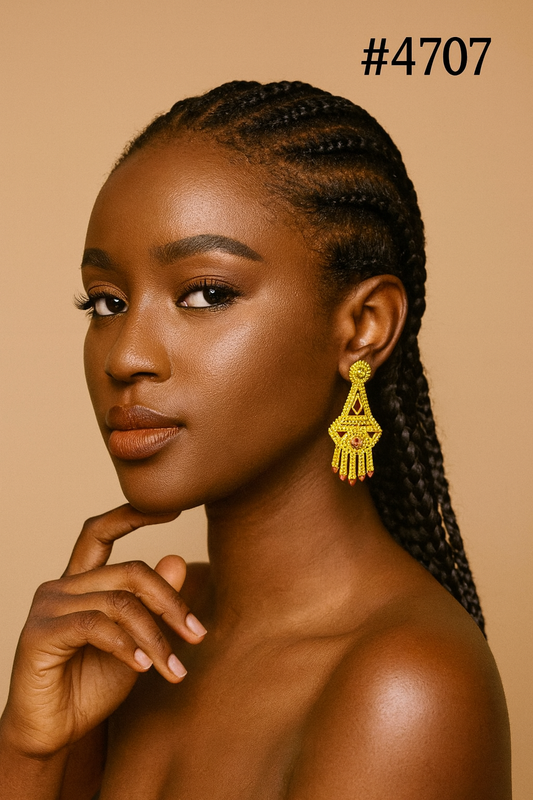 Exclusive Designer Gold Plated Earrings, PMJ Model No: 4707