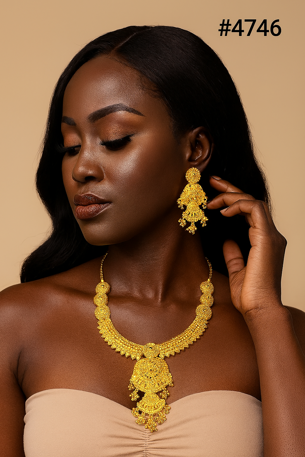 PMJ SPECIAL SHORT NECKLACE WITH EARRINGS MODEL NO:4746