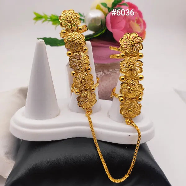 PMJ BEAUTIFUL GOLD PLATED FINGER RING MODEL NO : 6036