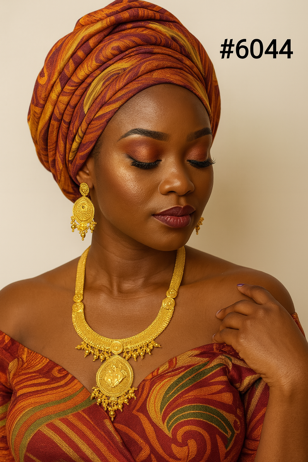 Exclusive Gold Plated Long Necklaces Set, PMJ Model No: 6044