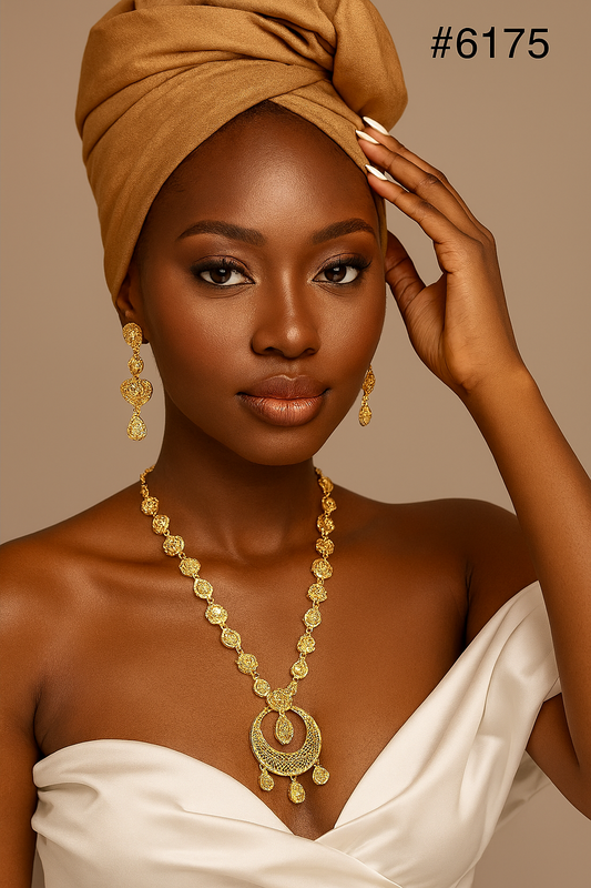 Gold Plated Long Necklace Set, PMJ Model No: 6175