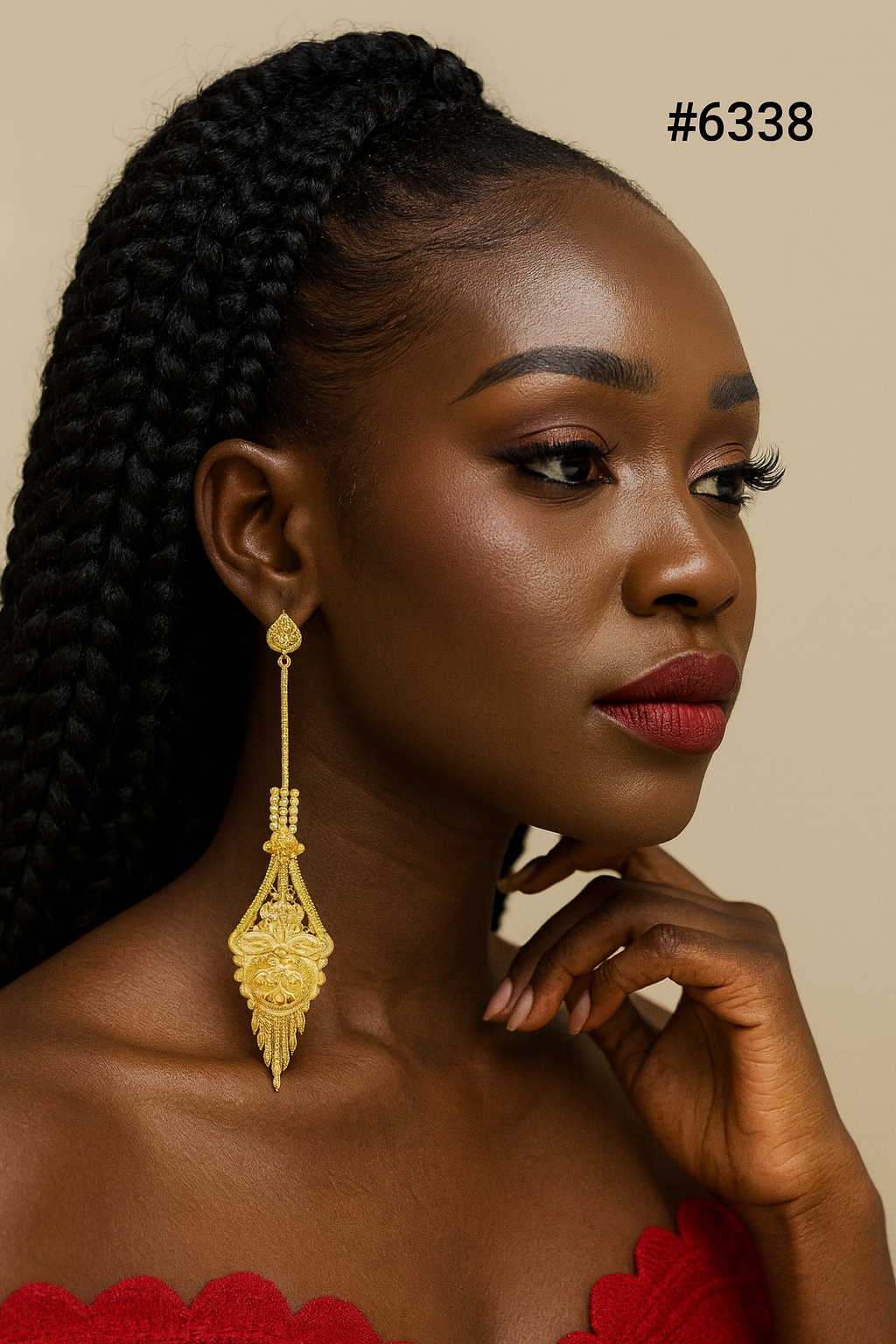 Gold Plated Designer Earrings, PMJ Model No: 6338