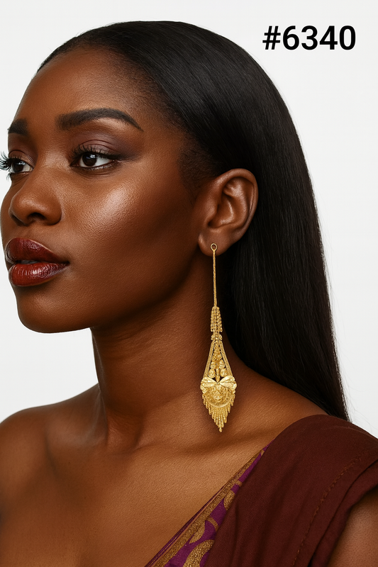 Exclusive Designer Gold Plated Earrings, PMJ Model No: 6340