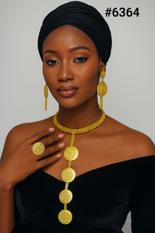 Gold Plated Long Necklace Set, PMJ Model No: 6364