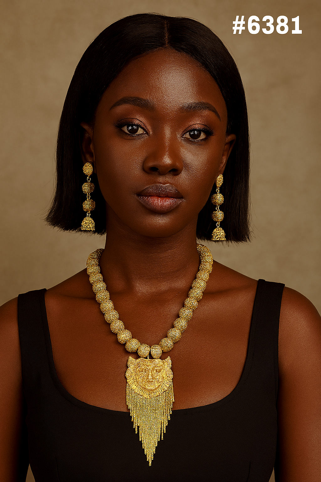 Gold Plated Hand Made Jewelry Long Necklace Set, PMJ Model No: 6381