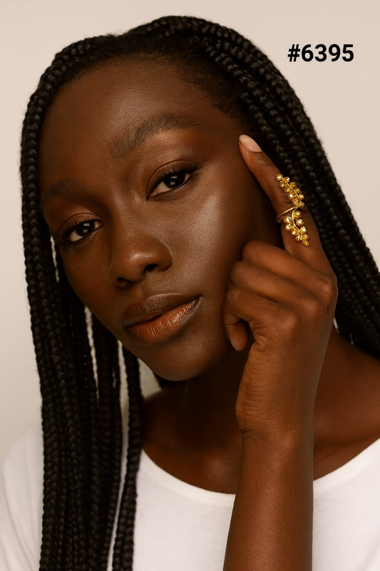 Gold Plated Finger Ring 1 Gram Gold Plated Jewellery PMJ Model No : 6395