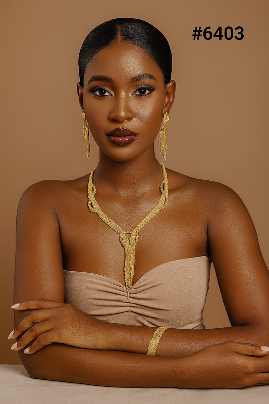 Gold Plated Short Necklace Set, PMJ Model No: 6403