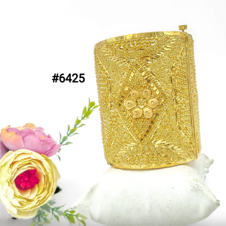 Gold Plated Bridal Wear Bangles, PMJ Model No: 6425