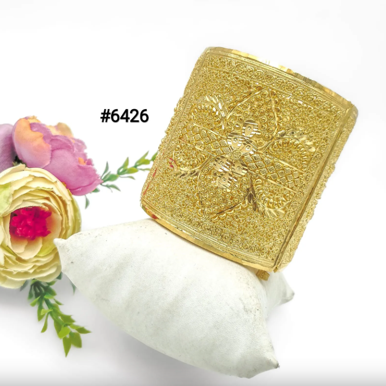 Gold Plated Bridal Wear Bangles, PMJ Model No: 6426
