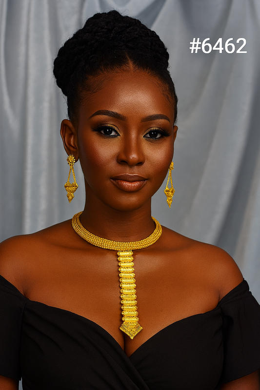 Gold Plated Long Necklaces Set, PMJ Model No: 6462