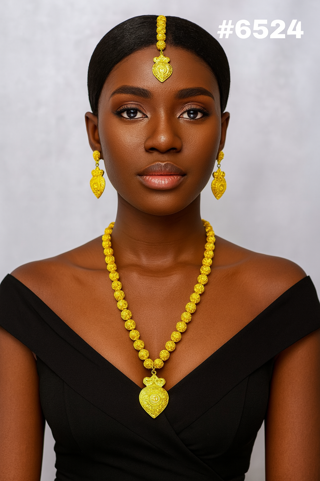 Exclusive Gold Plated Long Necklaces Set, PMJ Model No: 6524