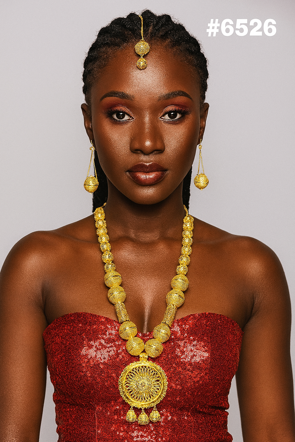 Exclusive Gold Plated Long Necklaces Set, PMJ Model No: 6526