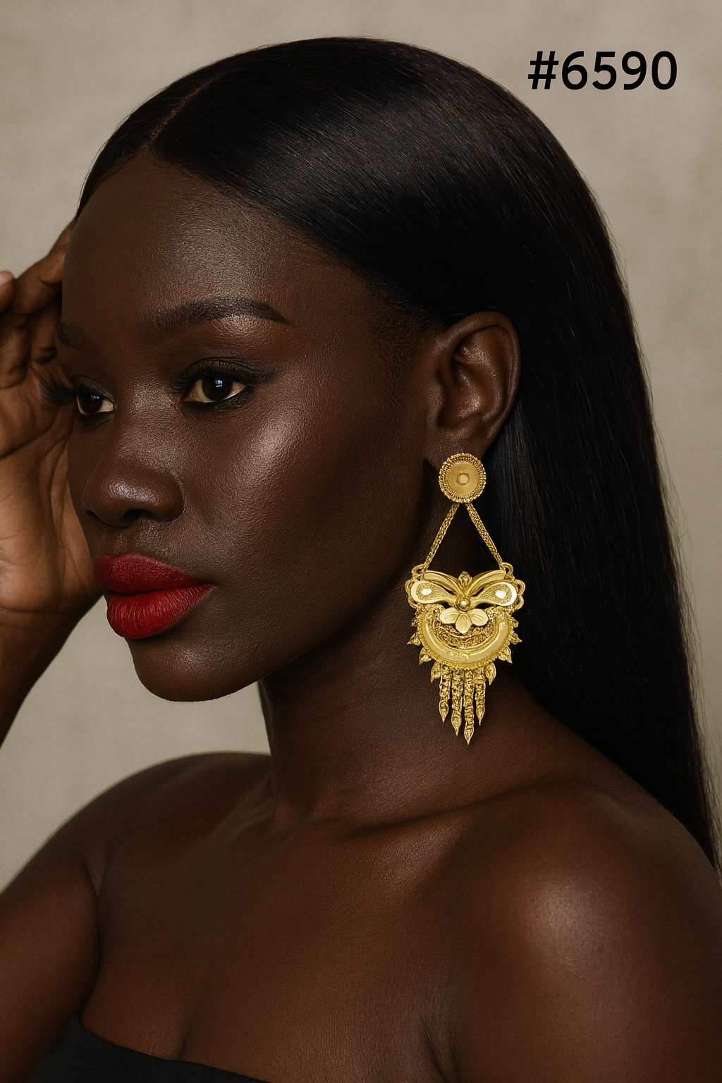 Gold Plated Designer Earrings, PMJ Model No: 6590