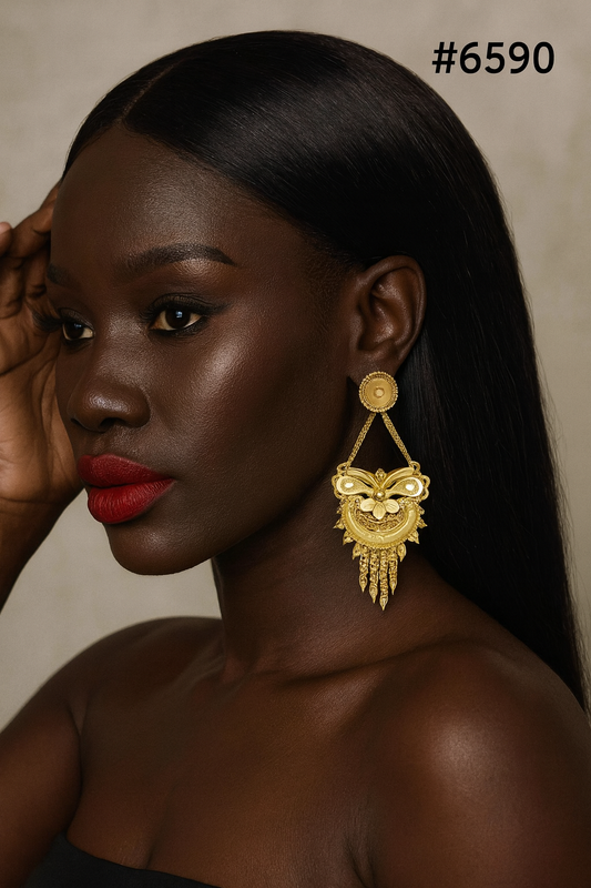 Gold Plated Designer Earrings, PMJ Model No: 6590