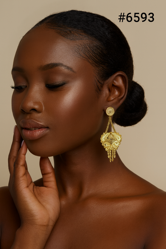 Gold Plated Designer Earrings, PMJ Model No: 6593