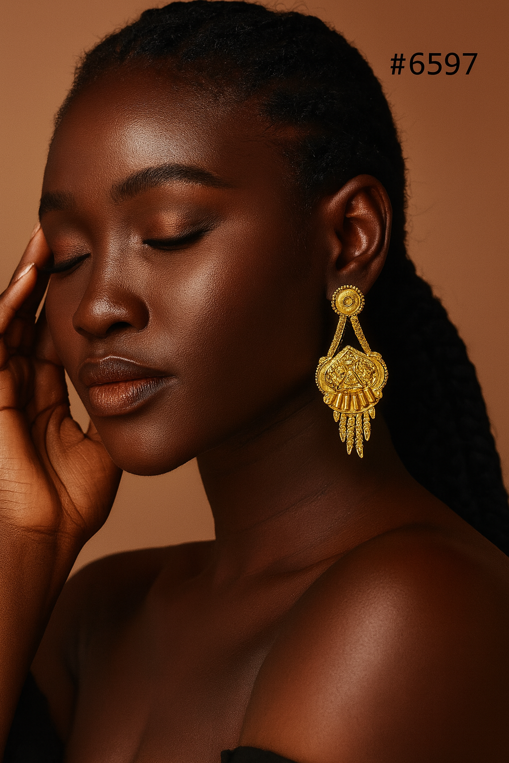 Gold Plated Designer Earrings, PMJ Model No: 6597