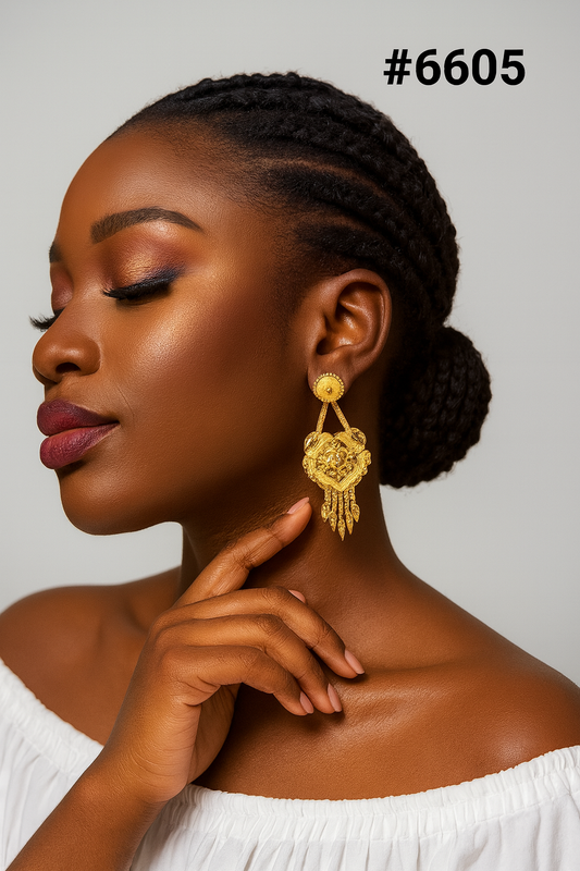 Gold Plated Designer Earrings, PMJ Model No: 6605