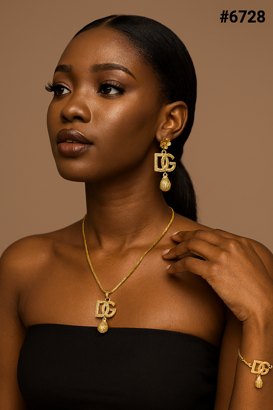 Exclusive Gold Plated Long Necklaces Set with Bracelet, PMJ Model No: 6728