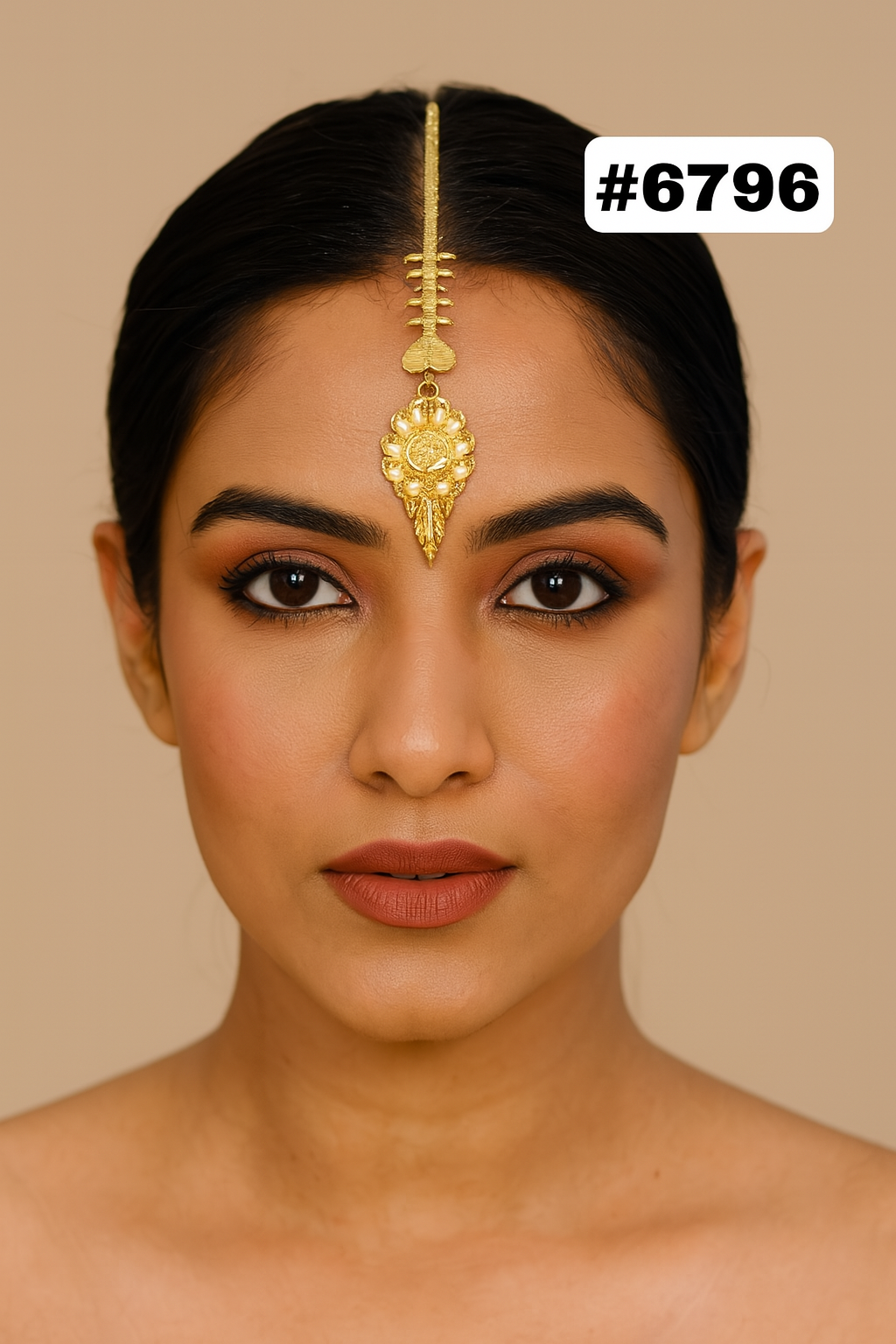 Gold Plated Maang Tika PMJ Model No: 6796