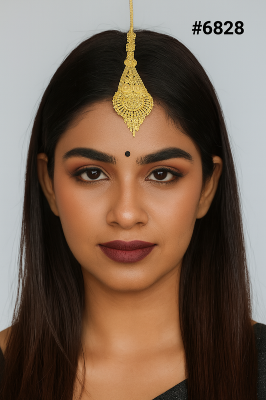 Gold Plated Maang Tika, PMJ Model No: 6828