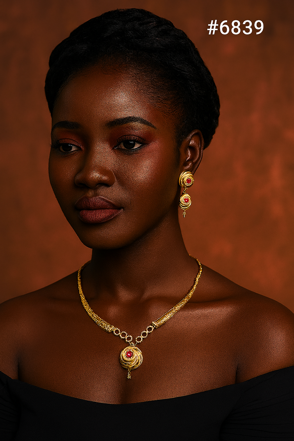 Gold Plated Small Necklace Set PMJ Model No : 6839